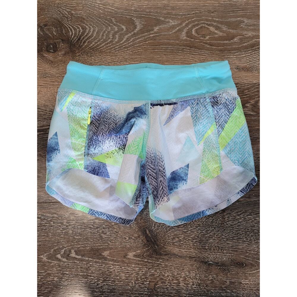 Iviiva by Lululemon Girls Athletic Blue Shorts size 6 with built in briefs #1